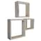 Ekena Millwork Square, Open Back, Vintage Farmhouse Shadow Box Shelves, Barnwood Decor Collection, PK3 DECR15SBSQOBWH - alternate 2